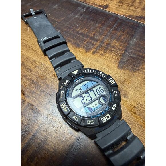 Casio WS-1100H Digital Sport Watch 100M WR Black Resin Band Module 3479